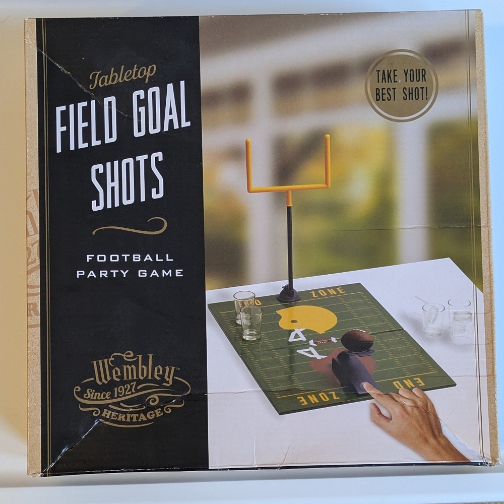 NEW Tabletop Football Party Game Night, Wembley Field Goal Shots, Drinking Game